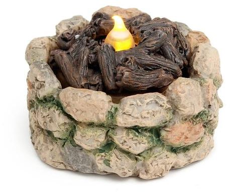 Fairy Fire Pit Diy Miniature Garden, Garden Fairies Figurines, Fire Pit Furniture, Garden Figurines, Stone Fire Pit, Fire Pit Accessories, Fairy Furniture, Mini Fairy Garden, Fairy Garden Supplies