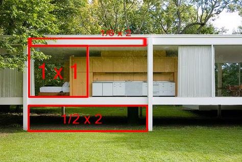 Farnsworth House Dimensions Edith Farnsworth House, Farnsworth House Plan Dimensions, Mies Van Der Rohe Architecture, Small Summer House, House Dimensions, Farnsworth House, Mid Century Exterior, House Redesign, Rayong