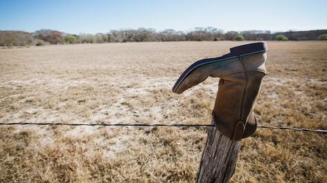 A cowboy boot on a fence post — what it means | KSNF/KODE | FourStatesHomepage.com Southern Aesthetic, Haint Blue, Purple Paint, The Suburbs, Morning Show, Drive Through, Fence Post, Cowboy Boot, For A Reason