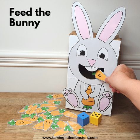 Feeding Bunny Activity, Feed The Bunny Free Printable, Feed The Bunny Printable, Easter Bunny Games, Feed Me Activity, Bunnies And Chicks Preschool Activities, Bunny Activities For Toddlers, Feed The Bunny Activity, Bunny Activities For Preschool