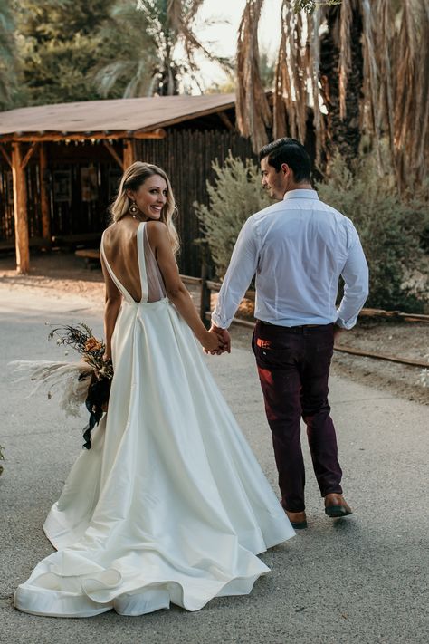 Minimalist Floral Wedding Dress, Desert Editorial, Florist Studio, Desert Palm, Outdoor Wedding Dress, Back Wedding Dress, Palm Desert, Formal Party Dress, Ivory Wedding Dress