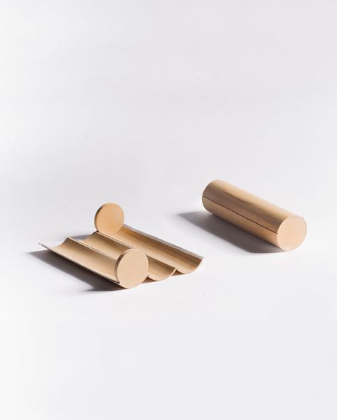 Malafej’s three tabletop objects – lamp, wooden pencil case (the last developed with Rosenthal) – explore sculptural, minimal shapes adapted to diverse functions. www.etcetc-studio.com Wooden Pencil, Id Design, Wallpaper Magazine, Packing Design, Food Packaging Design, Creative Packaging Design, Creative Packaging, Packaging Design Inspiration, Simple Shapes