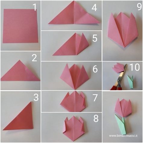 Cute And Simple Origami, Easy Origami Gifts, Flat Origami Flower, Paper Flowers Sticky Notes, What To Make With Sticky Notes, Post It Crafts, Origami Flowers Easy Step By Step, Oragami Ideas Cute Easy Step By Step, Cute Origami Step By Step