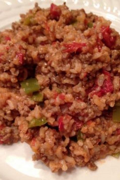 Texas Rice, Texas Hash, Rice And Beef, Hash Recipe, Just A Pinch Recipes, Just A Pinch, Ground Beef, Rice, Texas