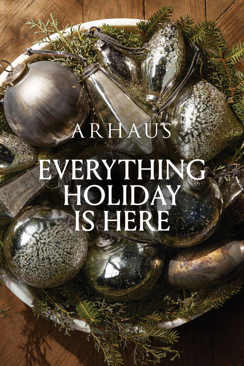 All things cozy, merry, and magical have arrived at Arhaus. From sparkling ornaments and flickering candles, to stockings, faux greenery, and entertaining essentials, you’ll find everything you need to celebrate the best of the season. The holidays are home at Arhaus.com. Luxe Christmas Decor Ideas, Detroit Christmas, Contemporary Christmas Decor, Christmas Neutral, Moody Christmas, Artistic Crafts, Antique Ornaments, Steampunk Christmas, Fire Pit Lighting