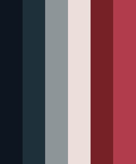 Red To Blue Color Palette, Blue Black Red Color Palette, White And Red Palette, Red And Blue Pallete Color, Complimentary Colors For Red, Red And Navy Color Palette, Red Blue White Black Color Palette, White Red Black Color Palette, Black White And Red Art