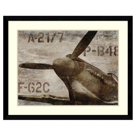 Vintage Airplanes Amanti Art Framed Print - Vintage Airplane by Dylan Matthews - Dimensions: 40.5W x 0.88D x 32.5H in.. For indoor use. Depicts vintage airplane. Print under acrylic with wood frame. Hanging hardware included. Artwork by Dylan Matthews. Aviation buffs will appreciate the Amanti Art Framed Print - Vintage Airplane by Dylan Matthews, showcasing a vintage airplane design. Warm sepia tones lend an authentic look to this sophisticated framed art print. Dylan Matthews, Airplane Propeller, Airplane Print, Vintage Airplane, N Flying, Airplane Design, Classy Vintage, Vintage Airplanes, Vintage Ideas