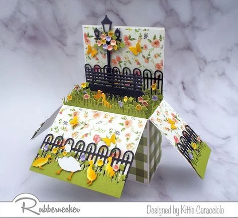 Inspiration from the Rubbernecker Blog awaits you! 😍 Rubbernecker Cards, Rubbernecker Stamps, Dimensional Cards, Stamps Design, Pink Marker, Pop Up Box, Exploding Box Card, Pop Up Box Cards, Fun Folds