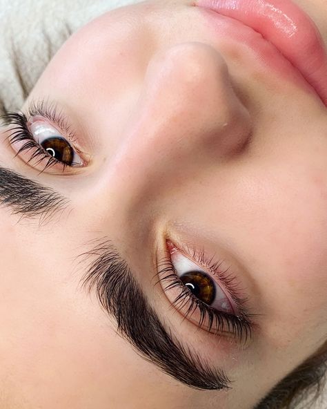 Thick Brows Natural, Eyebrows Goals, Curled Eyelashes, Exercise For Women, Natural Makeup For Brown Eyes, Lash Lifting, Beautiful Eyebrows, Thick Brows, Eyelash Extentions