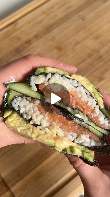 Mitsuwa Marketplace on Instagram: "Onigirazu, or sushi sandwiches, are a fun way to eat your favorite #sushi ingredients!🍣🥪 @devulder_fashionista made a delicious combination of salmon, avocado, cream cheese, and cucumber! 🥑🥒This is a great lunch idea, especially if you’re on the go. Thank you for sharing, Valentina!❤️ . . . . . #mitsuwa #mitsuwamarketplace #japanesegrocery #japanesemarket #japanesefood #japanesefoodlover #japaneserecipes #sushisandwich #philadelphiaroll #salmon #salmonlover #sushilover" Mitsuwa Marketplace, Cream Cheese And Cucumber, Sushi Sandwiches, Avocado Cream Cheese, Asian Cusine, Great Lunch Ideas, Sushi Ingredients, Japanese Grocery, Avocado Cream