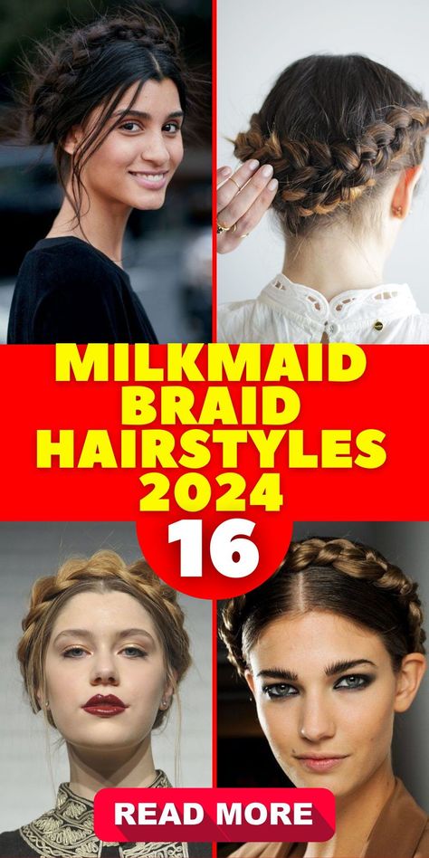 Milkmaid braid tutorials in 2024 are readily available to help you master this timeless hairstyle with ease. These step-by-step guides provide valuable insights into creating stunning milkmaid braid looks that suit your preferences and hair type. Whether you're a beginner or an experienced braider, these tutorials offer a wealth of inspiration and guidance to enhance your hairstyling skills. Milkmaid Braid Tutorial, Hairstyle 2024, Prom Planning, Long Hair Trends, Milkmaid Braid, Dutch Braid Hairstyles, Textured Curly Hair, Traditional Hairstyle, Old Hairstyles