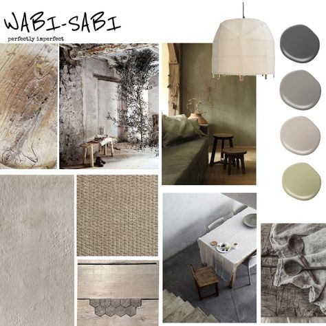 View this Interior Design Mood Board and more designs by rm_peters on Style Sourcebook Laundry Room Wabi Sabi, Bali Mood Board Interior, Wabi Sabi Inspiration Board, Wabi Sabi Scandinavian Design, Wabi Sabi Moodboard Interior, Wabi Sabi Mood Board Interior Design, Mood Board Wabi Sabi, Wabi Sabi Color Palette 2023, Wabi Sabi Palette