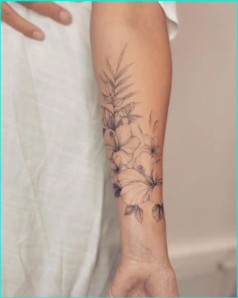 Top 72+ Meaningful Hawaiian Tattoos With Perfect Placement Hawaii Flower Tattoos, Plumeria Flower Tattoos, Frangipani Tattoo, Tropical Flower Tattoos, Orchid Flower Tattoos, Hawaiian Flower Tattoos, Hawaiian Tattoos, Plumeria Tattoo, Hibiscus Flower Tattoos