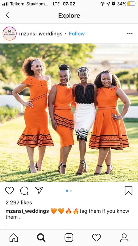 Xhosa Outfits, Xhosa Attire, Shweshwe Dresses, Wedding Tags, African Prints, African Attire, African Print, Beautiful Things, African Fashion