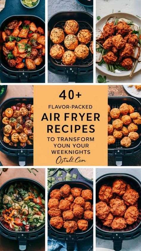 40+ Flavor-Packed Air Fryer Recipes to Transform Your Weeknights Air Fryer Weeknight Dinner, Family Air Fryer Meals, Unusual Air Fryer Recipes, Ninja Double Stack Air Fryer Recipes, Airfryer Recipes Uk, Air Fryer Recipes For College Students, One Pot Air Fryer Meals, Airfryer Dinner, Airfryer Meals