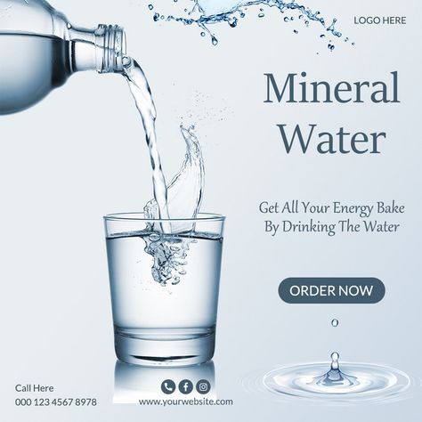 Water Social Media Post, Water Facts, Food Banner, Social Media Post Design, Money Sign, Powerpoint Word, Facebook Post, Post Instagram, Mineral Water