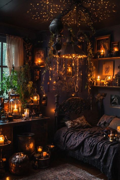 Fall Furniture , Autumn Cozy Fall ,Decor Easy Fall ,
Decor Neutral Fall ,Decor Fall ,Decor Inspiration ,Fall Decor Ideas Bedroom Inspirations Gothic, Pagan Home Decor Interior Design, Witchy Academia Bedroom, Witches Bedroom Ideas, Occult Home Decor, Dark Witchy Decor, Witch Room Aesthetic Bedroom, Witchy Laundry Room, Aesthetic Fireflies