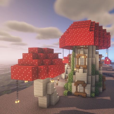 Mushroom Biome Minecraft Builds, Minecraft Mushroom Island House, Mushroom Biome House Minecraft, Mushroom Biome House, Mushroom Island House Minecraft, Mushroom Biome Minecraft, Minecraft Mushroom Island, Minecraft Snail House, Minecraft Mushroom Builds