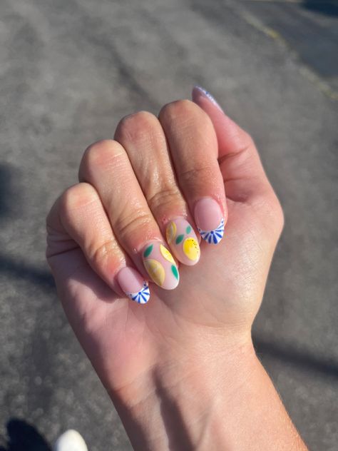 Amalfi Coast Nails, Coast Nails, Almond Gel Nails, Nails Styles, 2023 Nail, Nails Sparkle, Nails Inspired, Art Nail Designs, Simple Gel Nails