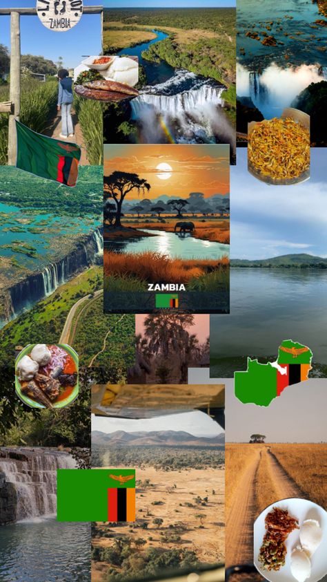 #collage #aesthetic #travel #culture #Zambia #viralpost #ZambianFood #BukaBuka #LightFoot Travel Culture, Aesthetic Travel, Dream Travel Destinations, Gap Year, African Countries, Zimbabwe, Travel Goals, Countries Of The World, Zambia