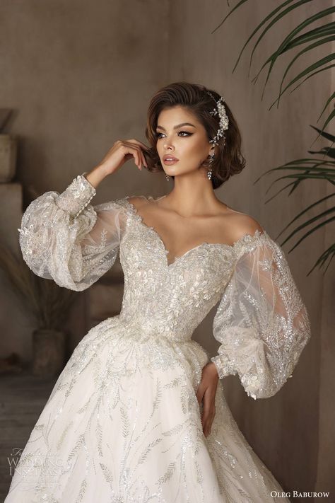 Weddinginspirasi.com featuring - oleg baburow 2022 only love bridal long bishop sleeves sweetheart neckline full embellishment a line wedding dress sheer button back sweep train (5) zv -- Oleg Baburow 2022 Only Love Wedding Dress Collection #wedding #weddings #bridal #weddingdress #weddingdresses #bride #fashion #collection:OnlyLove #label:OlegBaburow #week:492021 #year:2022 ~ Brides Nails, Brides Hairstyle, Tattoo Bride, Bride Nail, Brides Hairstyles, Aesthetic Bride, Bride Tattoo, Hairstyles Brides, Nails Bride