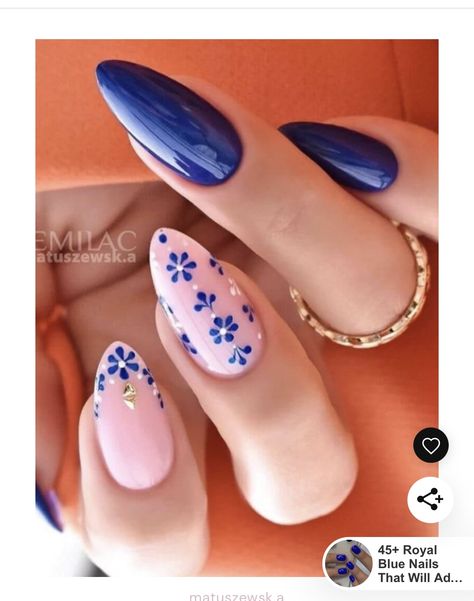 Navy Nails Wedding, Pink And Navy Nails, Baby Pink Nail Art, Nails For Wedding, Navy Nails, Baby Pink Nails, Blue Acrylic Nails, Pink Nail Art, Nails Wedding