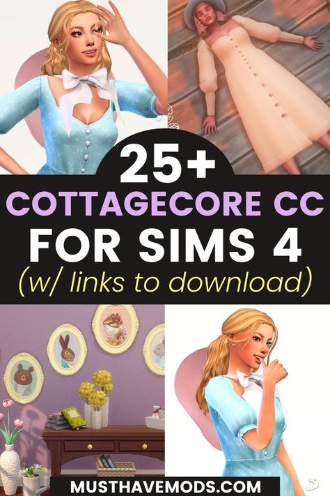 Cute Sims 4 Cc Maxis Match, Ts4 Cc Cottagecore Furniture, Sims 4 Maxis Match Cottage Core, Cottage Core Sims 4 Cc Maxis Match, Wlw Sims 4 Cc, Sims 4 Cottage Cc Maxis Match, Ts4cc Cottagecore, Sims 4 Cottage Living Cc Clothes, Ts4 Cottage Living Cc