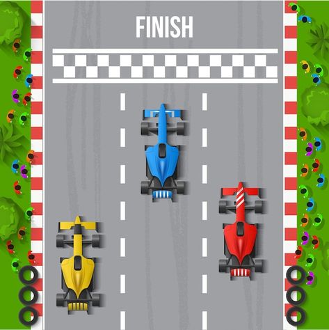 Free vector race finish top view illustr... | Free Vector #Freepik #freevector #finish #finish-line #race-track #rally-car Top View Illustration, View Background, Cars Cartoon, View Illustration, Race Car Track, Pixel Game, Cars Design, Road Design, Cartoon Background