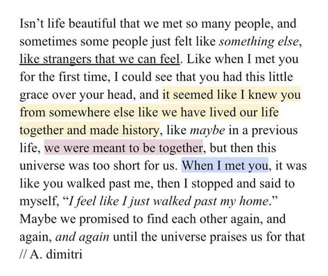 When I Met You, How We Met, Meant To Be Together, I Appreciate You, I Meet You, Previous Life, Our Life, Meet You, Knowing You