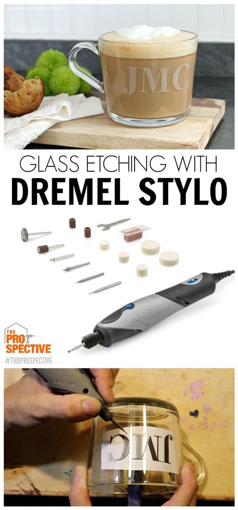 Dremel Werkzeugprojekte, Dremel Stylo, Dremel Engraving, Glass Etching Diy, Etching Diy, Dremel Tool Projects, Dremel Bits, Glass Etching Stencils, Dremel Drill