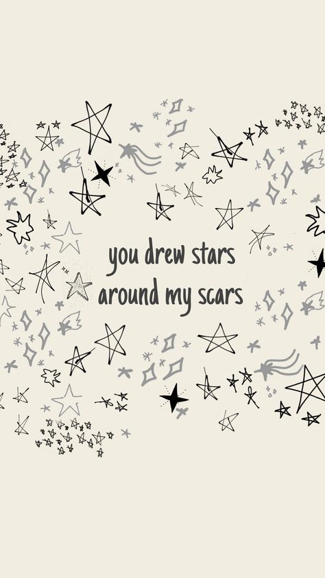 Taylor Swift Wallpaper You Drew Stars, Taylor Swift Stars Drawing, Taylor Swift Matching Bio, Taylor Swift Lyrics For Friends, Matching Taylor Swift Wallpaper, Cardigan Wallpaper, Lyric Drawings, Mail Art Envelopes, Taylor Swift Tattoo