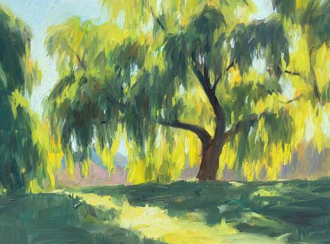 Heather Martin, Willow Trees, Garden Watercolor, Watercolor Plants, Outdoor Paint, Fall Watercolor, Watercolor Trees, Tree Drawing, Willow Tree