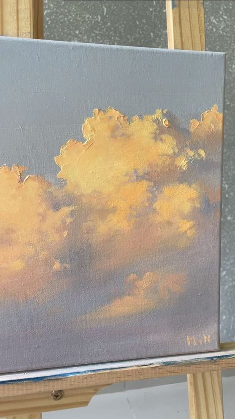 Sky painter👩🏻‍🎨 on Reels | Flow Loris · Lumina Cloud Scape Painting, Acrylic Painting Sky Cloud, Aesthetic Clouds Painting, Textured Cloud Painting, Canvas Sky Painting, Painters Aesthetic, Canvas Painting Sky, Sky Painting Easy, Sky Clouds Painting