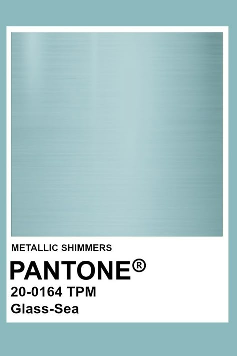 Glass-Sea #Metallic #Pantone #Color Metallic Pantone, Interior Design Material Board, Pantone Metallic Shimmers, Pantone Azul, Pantone Color Chart, Pantone Colours, Pantone Colour Palettes, Color Pantone, Color Plan