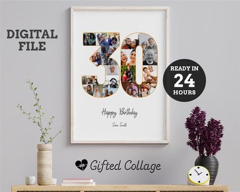 30th Birthday Photo Collage , 30th Custom Gift, 30th Personalised Present , 30th Birthday Gift , 30th Personalised Picture Happy Birthday Sam, 30th Birthday Ideas For Women, 30th Birthday Presents, Birthday Photo Collage, Digital Photo Album, Foto Collage, Collage Foto, Bday Gifts, Photo Collage Gift