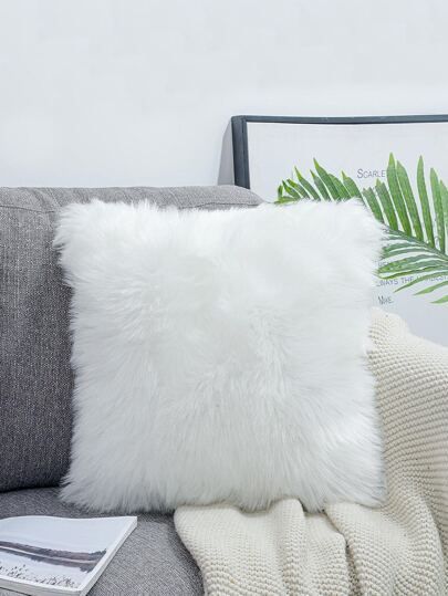 White Pillows Fluffy, White Fluffy Pillow, White Fluffy Cushion, White Fur Throw Pillows, White Fur Pillow, Nail Room Ideas, Fluffy Cushions, White Decorative Pillows, Nail Room