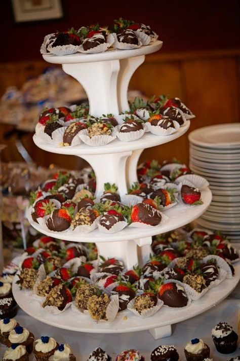 Dessert table | fall wedding | strawberries Wedding Treats Table, Dessert Table Wedding, Wedding Strawberries, Wedding Treats, Wedding Dessert Table, Couple Wedding Rings, Table Wedding, Table Display, Wedding Desserts