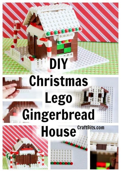 Christmas Lego Gingerbread House — CraftBits.com Diy Christmas Centerpiece Ideas, Lego Gingerbread House, Lego Christmas Ornaments, Diy Christmas Centerpiece, Christmas Lego, Christmas Centerpiece Ideas, Lego Christmas Village, Lego Village, Lego Winter