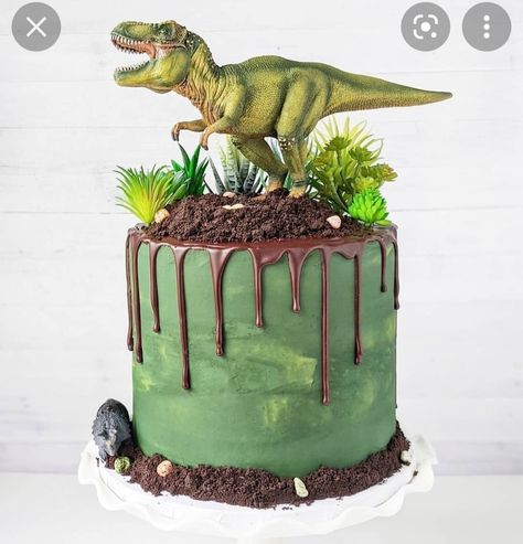 Dinosaur Cakes For Boys, Dinasour Birthday, Dino Birthday Cake, Dinosaur Cakes, T Rex Cake, Dinosaur Birthday Theme, Jurassic Park Birthday, 5th Birthday Cake, Dino Cake