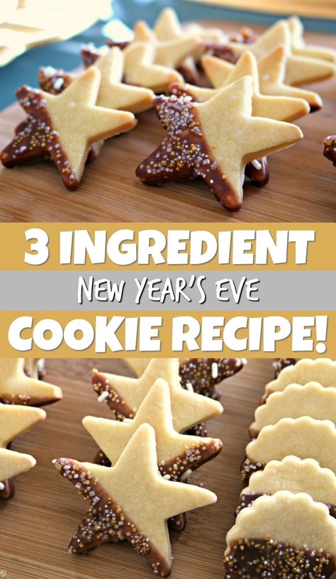 New Year Treats Ideas, New Year Desserts Ideas, New Year Cookies Ideas, New Years Eve Cookies, New Year Treats, New Year Dessert, Simple Icing, New Year Cookies, Chocolate Glaze Recipes