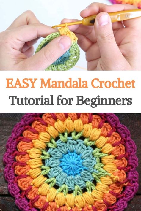 Free Mandala Crochet Patterns, Crochet Tutorial For Beginners, Crochet Craft Fair, Crazy Crochet, Slipper Pattern, Crochet Potholder, Crochet Slipper, Mandala Crochet, Easy Mandala