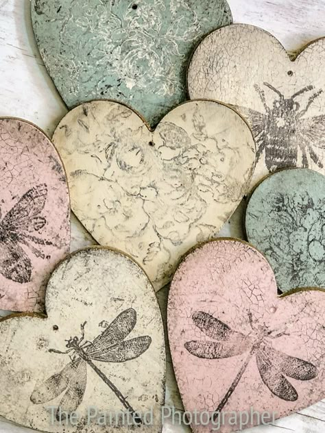 Iod Stamps, Shabby Chic Diy Projects, Rustic Wood Crafts, Diy Valentine's Day Decorations, Valentine Projects, Painting Glassware, Valentines Day Decor, Iron Orchid Designs, Change My Mind