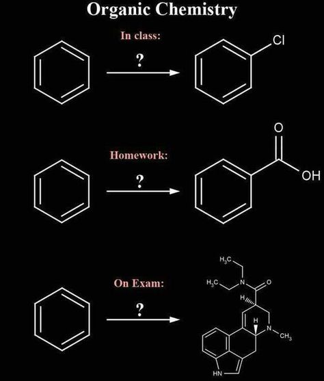 The Reality Of Organic Chemistry Funny Chemistry Jokes, Organic Chemistry Jokes, Chemistry Pick Up Lines, Chemistry Party, Chemistry Organic, Organic Chem, Chemistry Puns, Science Cartoons, Funny Chemistry