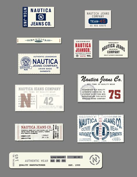 Garment Label Design, Custom Fabric Labels, Labels For Clothing, Clothing Labels Design, T Shirt Label, Hang Tag Design, Embroidered Labels, Garment Accessories, Shirt Design Inspiration