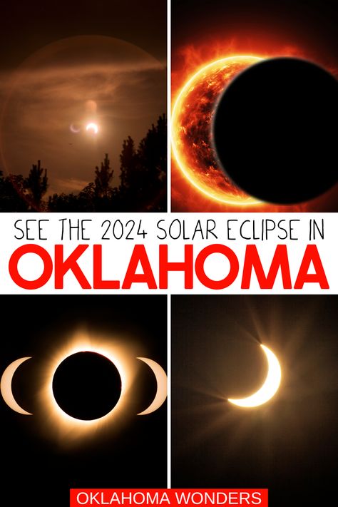 Total Solar Eclipse 2024, Annular Solar Eclipse, Oklahoma State Parks, Moon Date, 2024 Eclipse, Oklahoma Travel, Moon Earth, Partial Eclipse, Solar Eclipse 2017