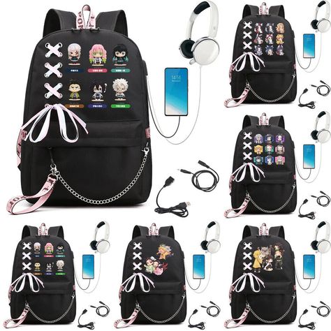 Anime Backpack, My Style Bags, Custom Backpack, City Backpack, Backpack Laptop, High Definition Pictures, Backpack School, Travel Hiking, Tween Outfits