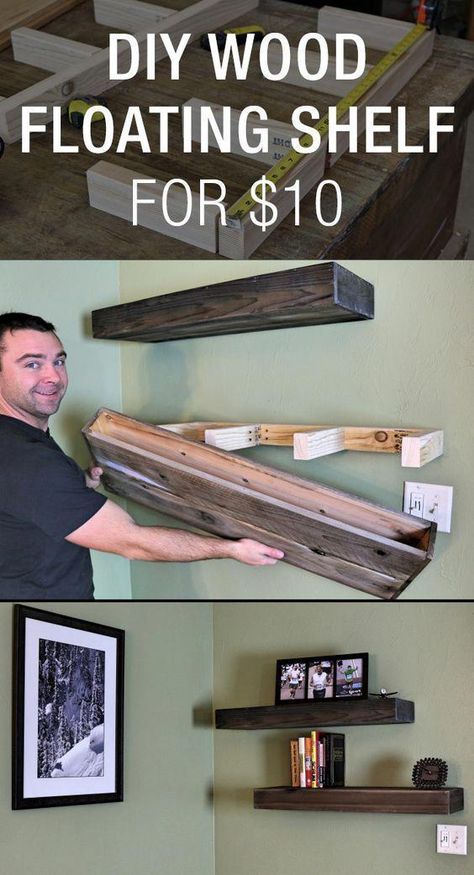 Bathroom Decorating, Wood Floating Shelves, Diy Holz, Estantes Flotantes, Floating Shelf, Joanna Gaines, Diy Home Improvement, Tv Stands, Remodel Ideas