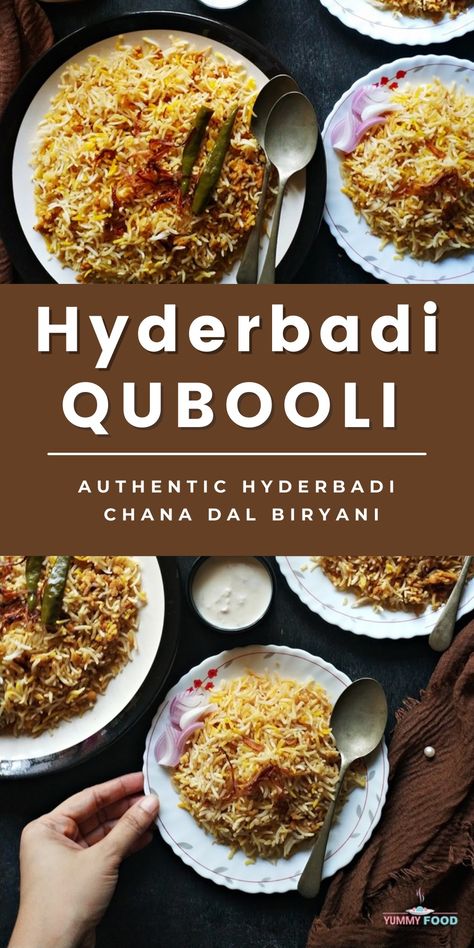 Hyderbadi Qubooli Recipe Indian Biriyani, Hyderabadi Food, Biriyani Recipes, Vegetarian Main Meals, Hyderabadi Cuisine, Top Dinner Recipes, Budget Food, South American Recipes, Pakistani Recipes