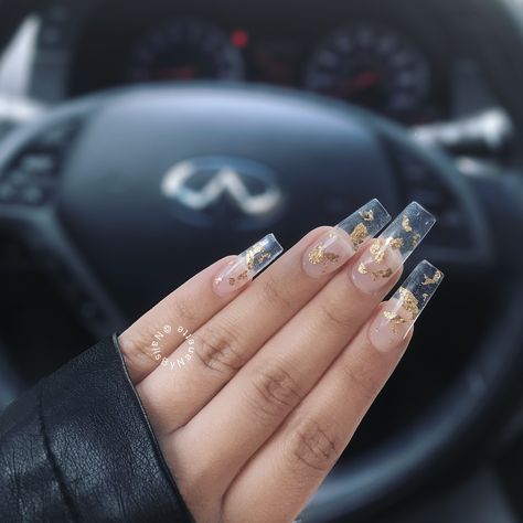 Gold Foil Nails Acrylics, Acrylic Nails Foil, Matt Nails, Acrylic Nail Designs Coffin, Festive Nail Designs, Tapered Square Nails, Winter Nails Acrylic, Nails Winter, Super Nails