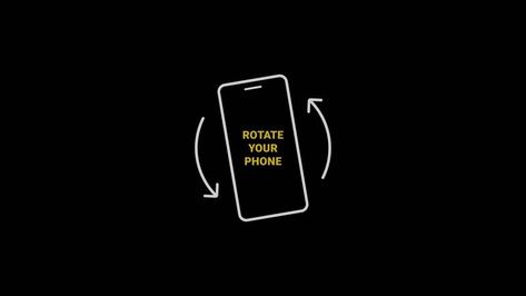 Rotate Your Phone to Landscape orientation. Rotate Your Device from Vertical to Horizontal. Outline Icon Animation on Black Background with yellow text Rotate Your Phone, Icon Animation, Free Fire Hip Hop Bundle Photo, Iphone Wallpaper For Guys, Landscape Orientation, Heart Tree, Cityscape Photos, Logo Banners, Heart With Arrow